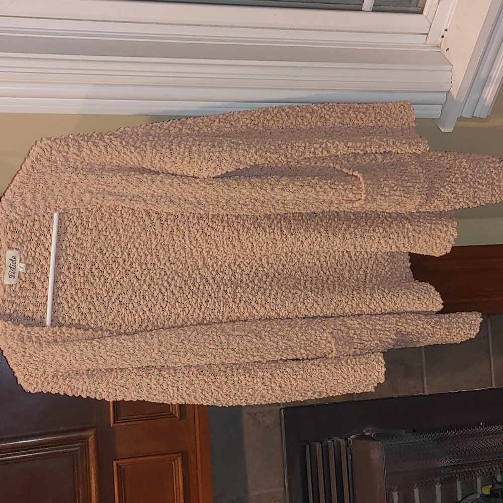 Popcorn sweater cardigan